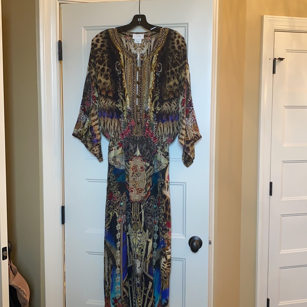 Camilla silk embellished dress BNWT - Picture 2 of 4